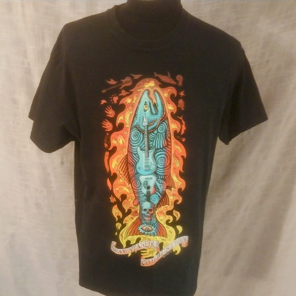 Gildan Black Short Sleeve Tee with Colorful Graphic Design